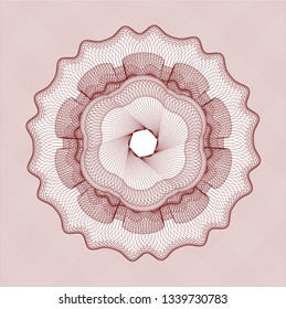 Red money style rosette