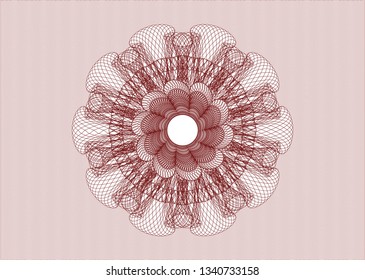 Red money style rosette