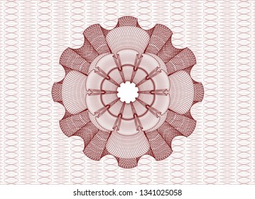 Red money style rosette