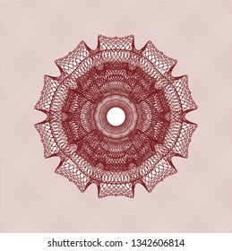 Red money style rosette
