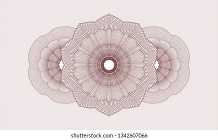 Red money style rosette