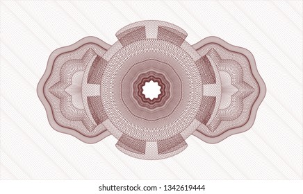 Red money style rosette