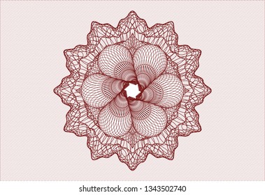 Red money style rosette