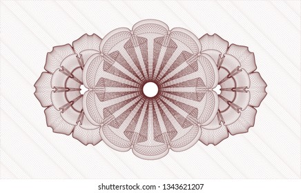 Red money style rosette