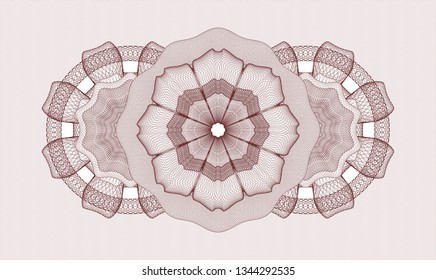 Red money style rosette