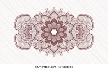 Red money style rosette