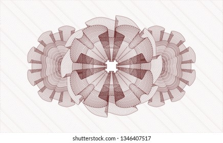 Red money style rosette