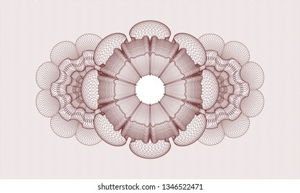 Red money style rosette