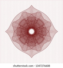 Red money style rosette
