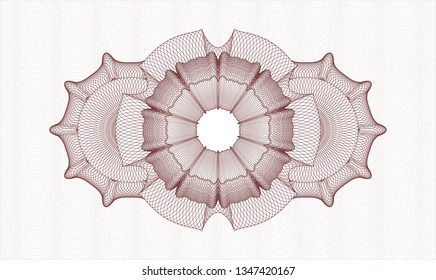 Red money style rosette