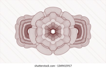 Red money style rosette