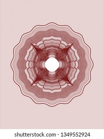 Red money style rosette