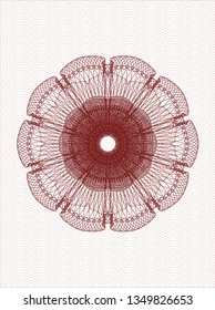 Red money style rosette