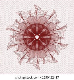 Red money style rosette