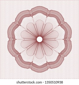 Red money style rosette