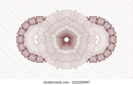 Red money style rosette