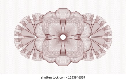 Red money style rosette