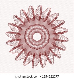 Red money style rosette