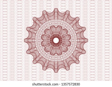 Red money style rosette