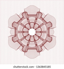 Red money style rosette