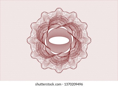 Red money style rosette