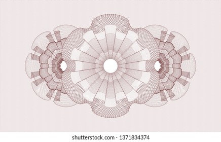 Red money style rosette