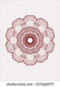 Red money style rosette