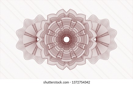 Red money style rosette