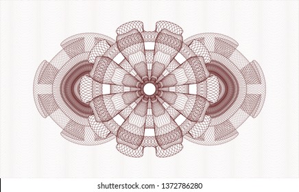 Red money style rosette
