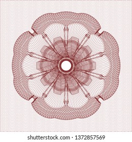 Red money style rosette