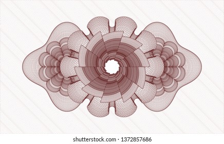 Red money style rosette