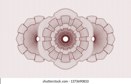 Red money style rosette