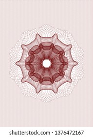 Red money style rosette