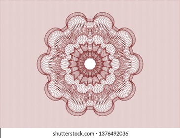 Red money style rosette