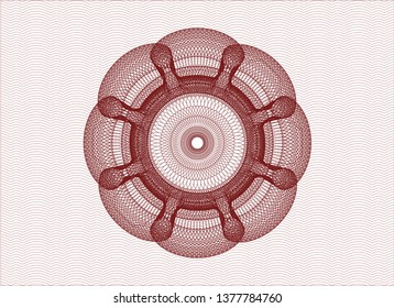 Red money style rosette