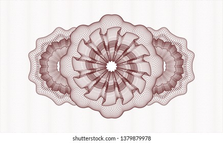 Red money style rosette