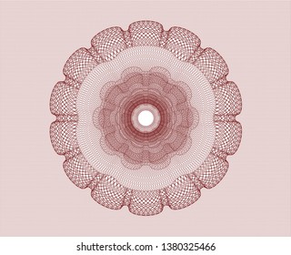 Red money style rosette