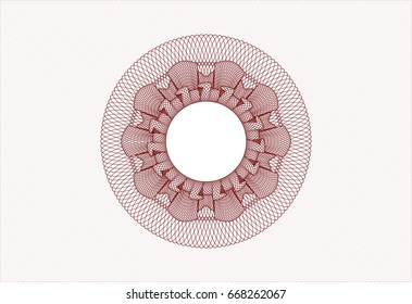 Red money style rosette