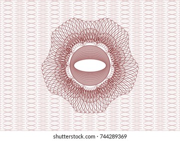 Red money style rosette