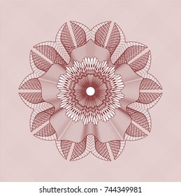 Red money style rosette
