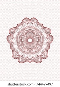 Red money style rosette