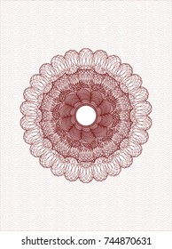 Red money style rosette
