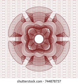 Red money style rosette