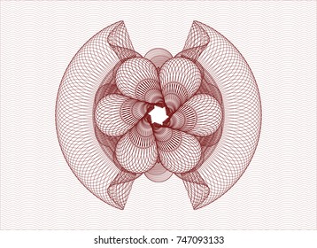 Red money style rosette