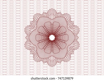Red money style rosette