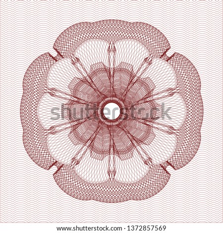 Red money style rosette