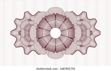Rosette estilo dinero rojo. Ilustración vectorial. Detallado.