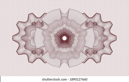 Rot-Geld-Stil Rosette. Vektorgrafik. Detaillierte 