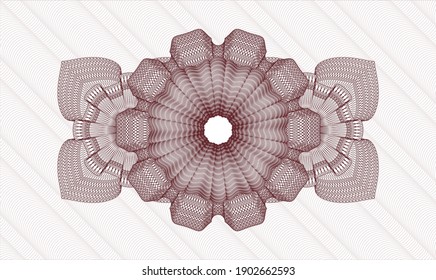 Rot-Geld-Stil Rosette. Vektorgrafik. Detaillierte 
