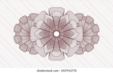 Rot-Geld-Stil Rosette. Vektorgrafik. Detaillierte 